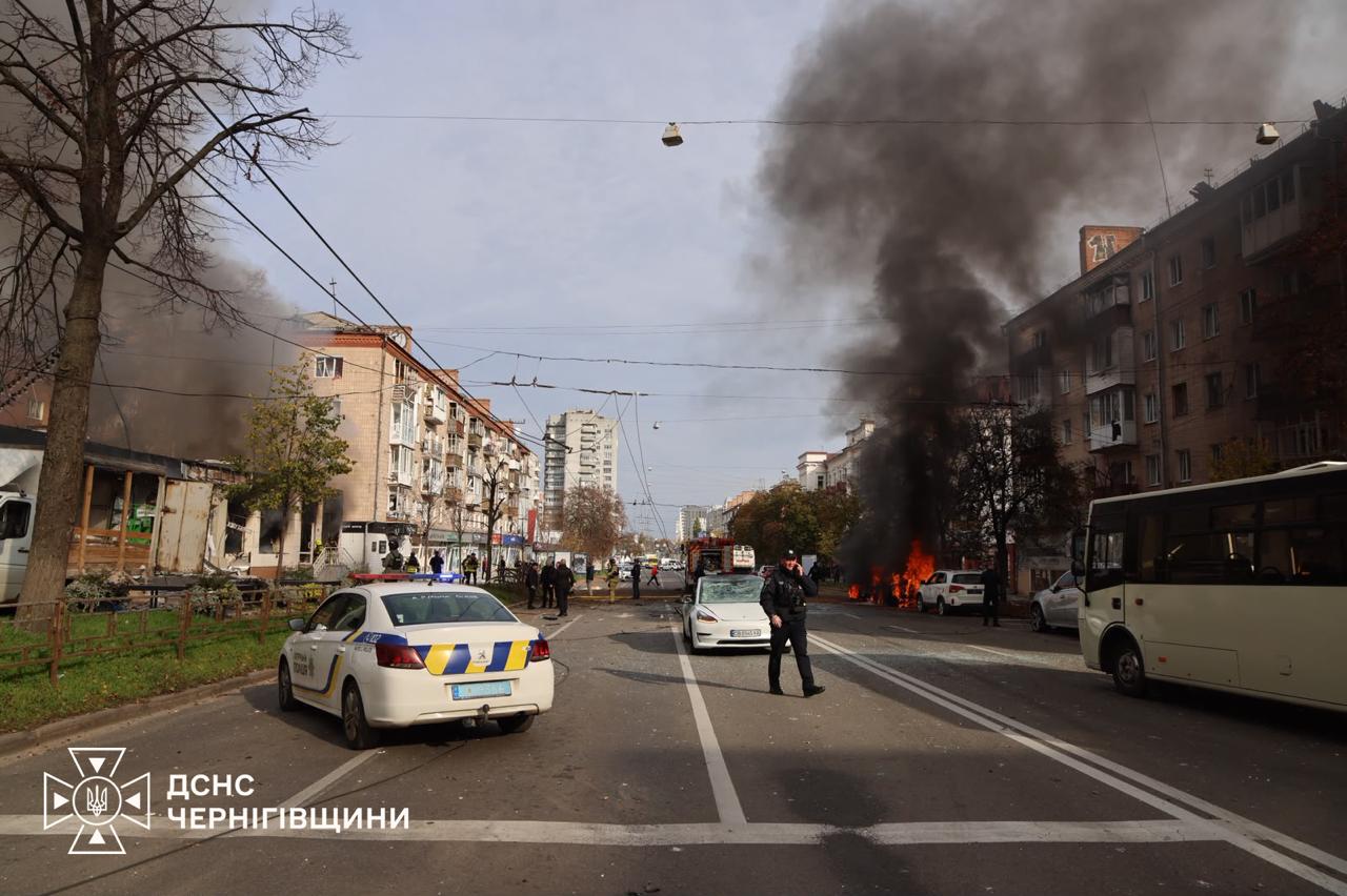 Атака на Чернігів 29 жовтня - фото наслідків